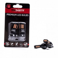 W21/5W LED ĹžĂĄrovky (21 x SMD 2835) ÄervenĂĄ CANBUS 7443CK